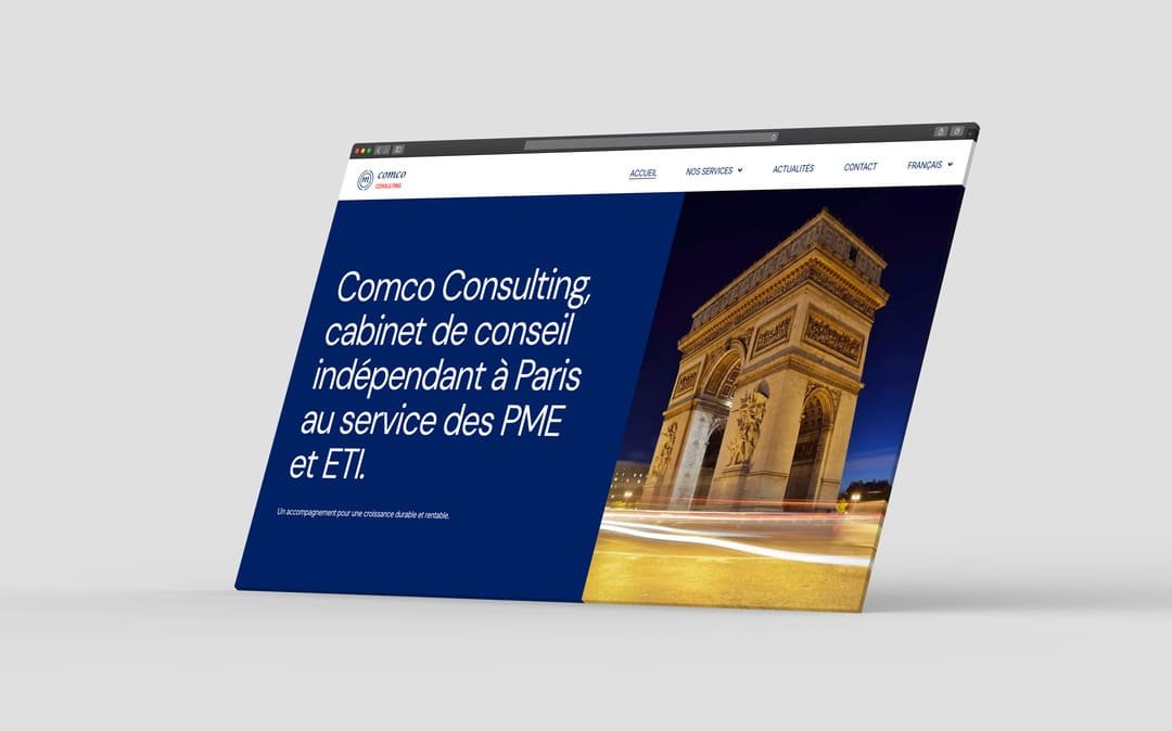 Page d'accueil du site Comco Consulting